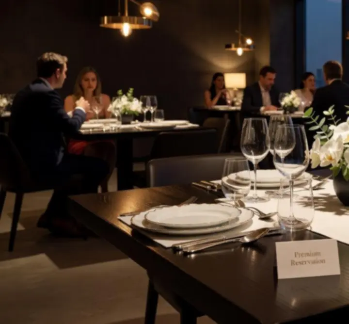Елегантно подредена маса за резервация в Sofia Spade Bistro