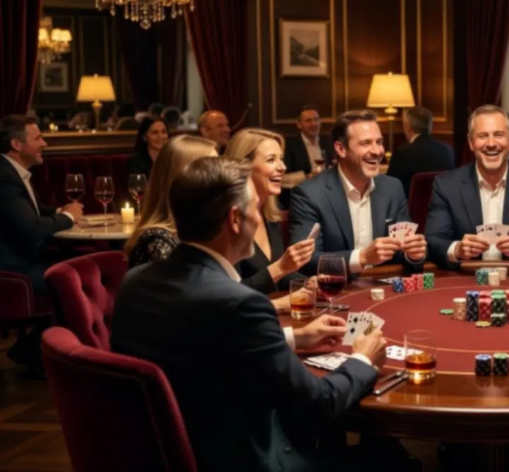 Усмихнати гости в ресторанта и покер салона на Sofia Spade Bistro.
