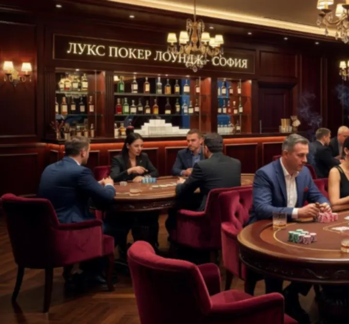 Луксозен интериор на покер салона в Sofia Spade Bistro